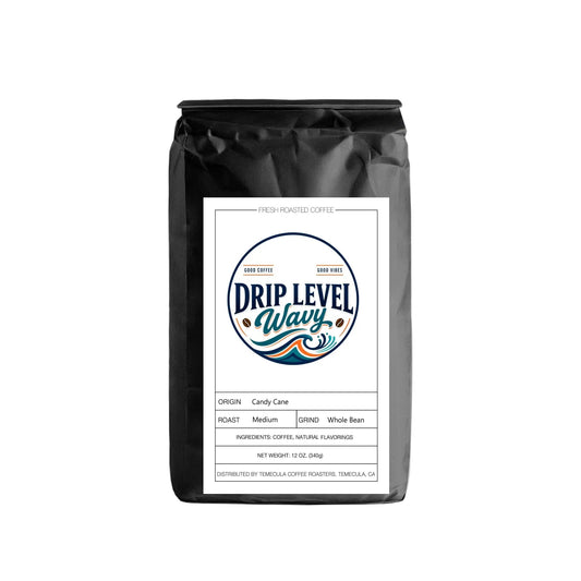 Black coffee bag with Avaris branding on a white background